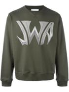 J.w.anderson Logo Print Sweatshirt, Men's, Size: Small, Green, Cotton