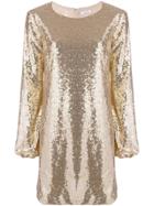 P.a.r.o.s.h. Sequin Embroidered Short Dress - Metallic