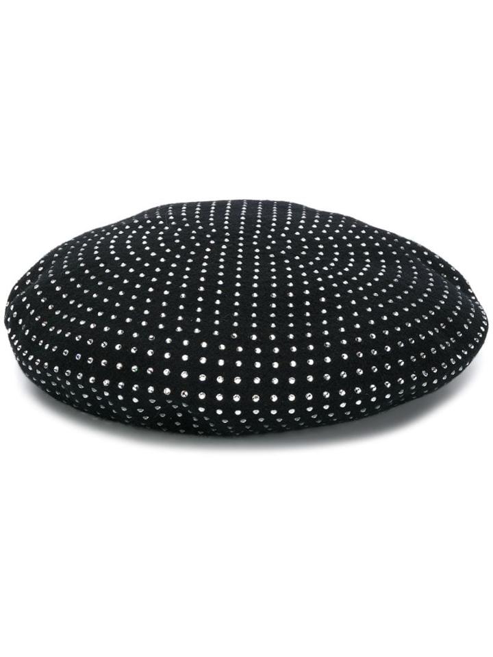 Saint Laurent Stud Beret - Black