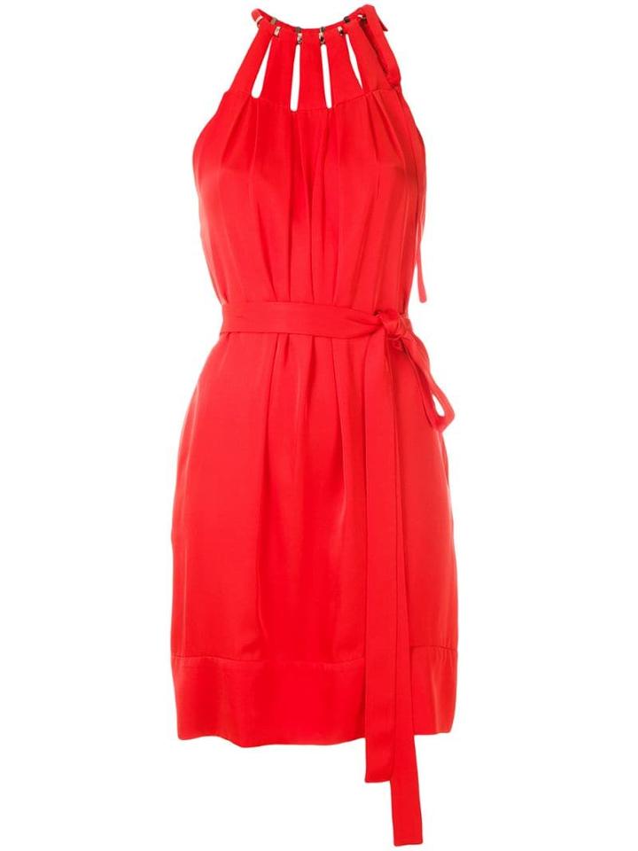 Reinaldo Lourenço Vestido Curto Detalhe Gola - Red