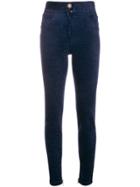 Balmain High-waist Skinny Trousers - Blue