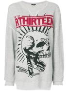 R13 Skull Print Sweatshirt - Grey
