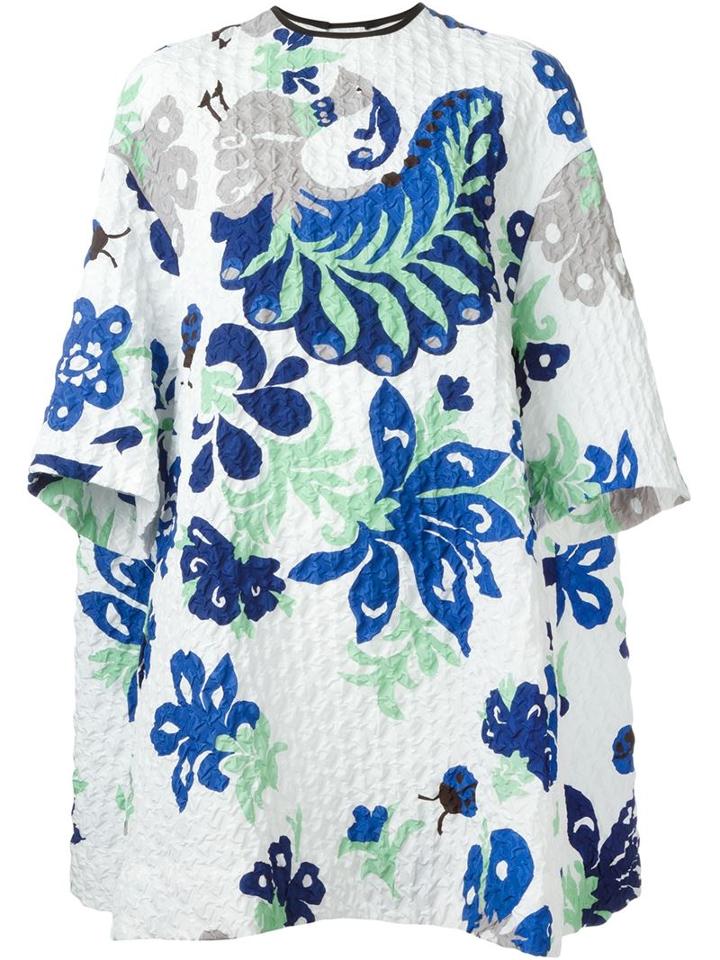 Victoria Victoria Beckham Floral Print Cape Dress