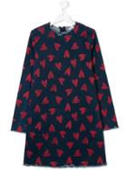 Stella Mccartney Kids Denim Heart Print Dress - Blue