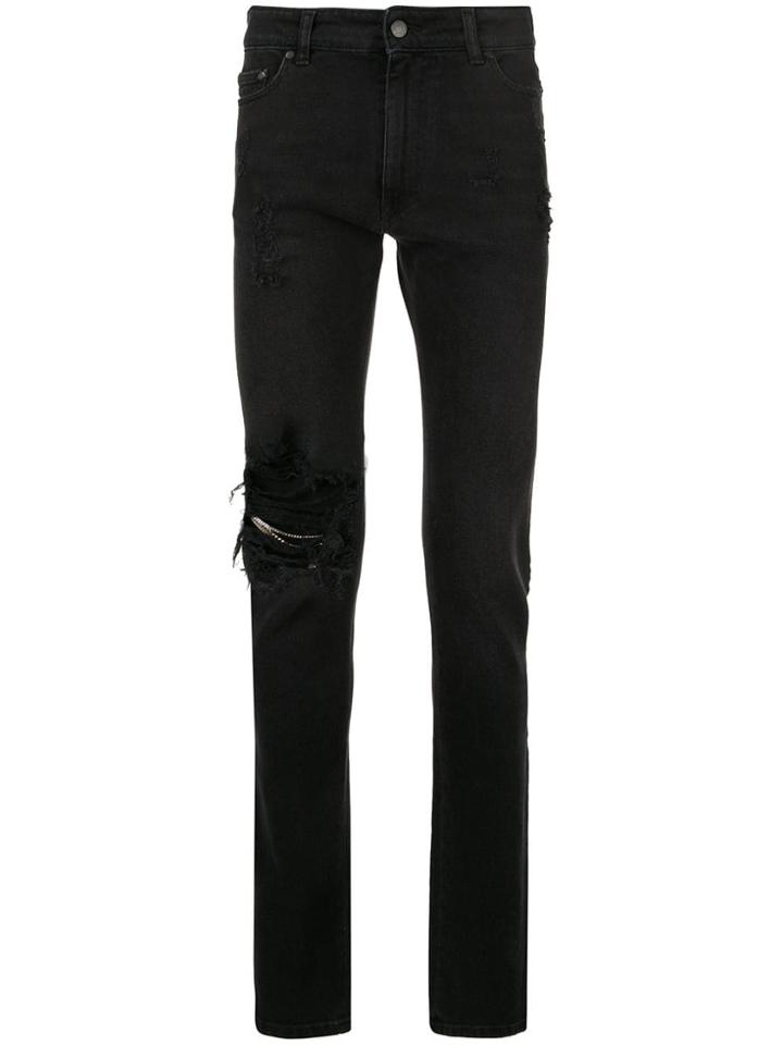 Alchemist Ripped Slim-fit Jeans - Black