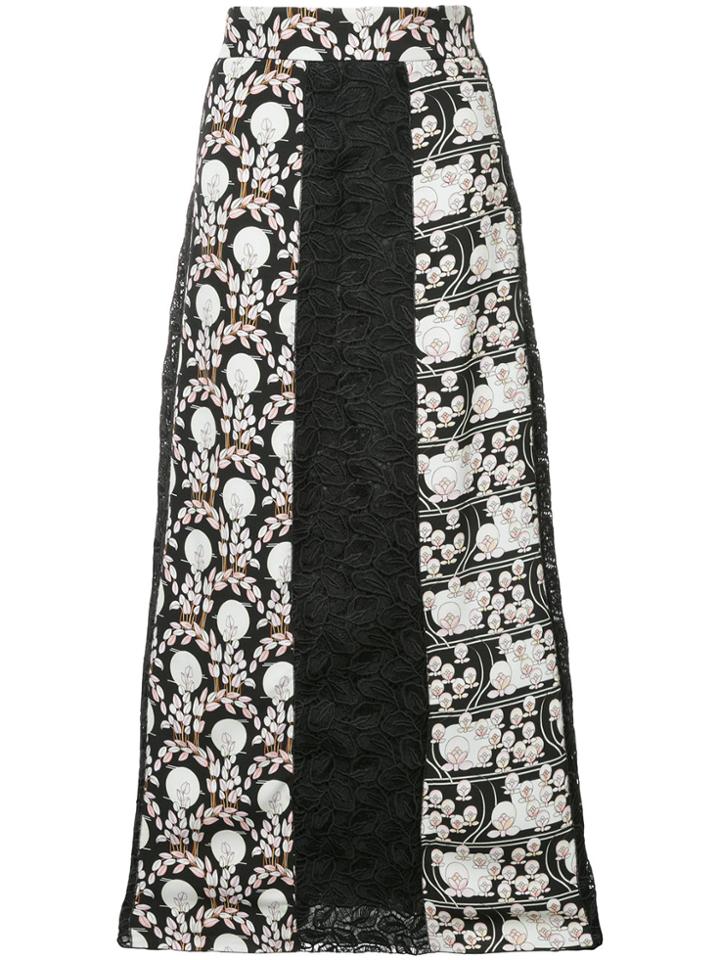 Giamba Jacquard Maxi Skirt - Black