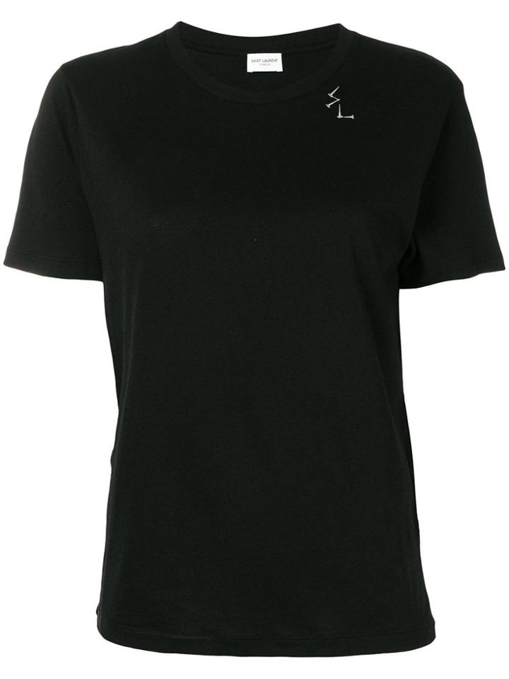 Saint Laurent Nail Detail Printed T-shirt - Black