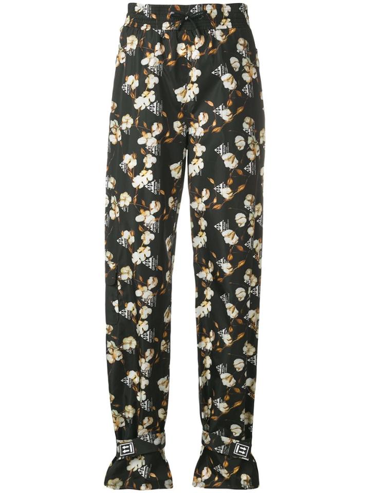Off-white Flowers Jogging Pants - Brown