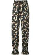 Off-white Flowers Jogging Pants - Brown