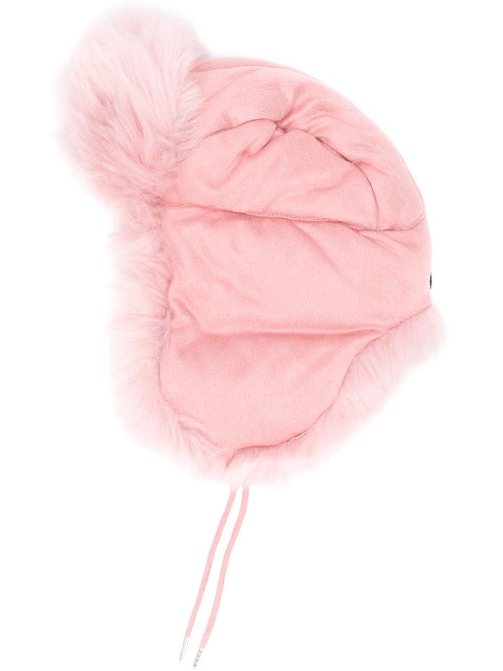 Charlotte Simone Faux Fur Snow Hat - Pink & Purple