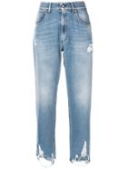 Genny Distressed Detail Jeans - Blue