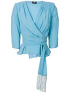 Elisabetta Franchi Wrap Around Blouse - Blue