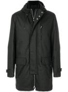 Corneliani Hooded Zip Coat - Grey