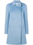 Red Valentino Double Breasted Cappotto Coat - Blue