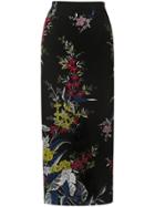 Dvf Diane Von Furstenberg Camden Floral Print Skirt - Black