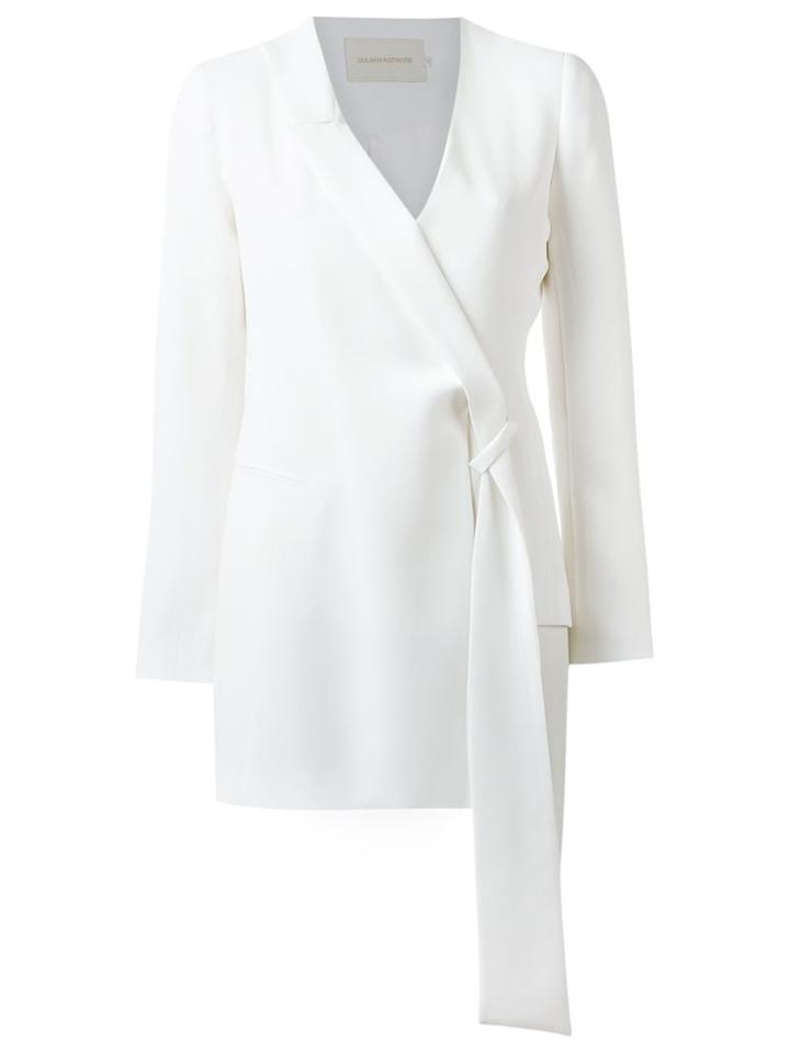 Giuliana Romanno Asymmetric Blazer, Women's, Size: 40, White, Acetate/polyester