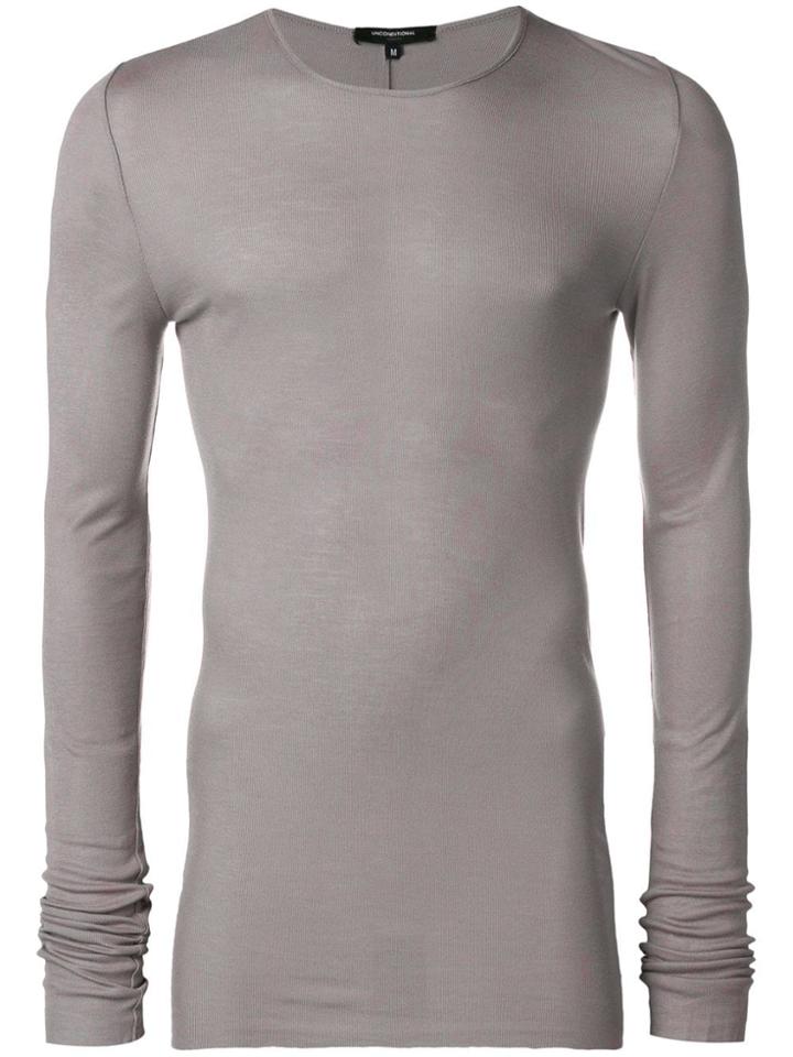 Unconditional Fine Rib Extra Long Sweater - Grey