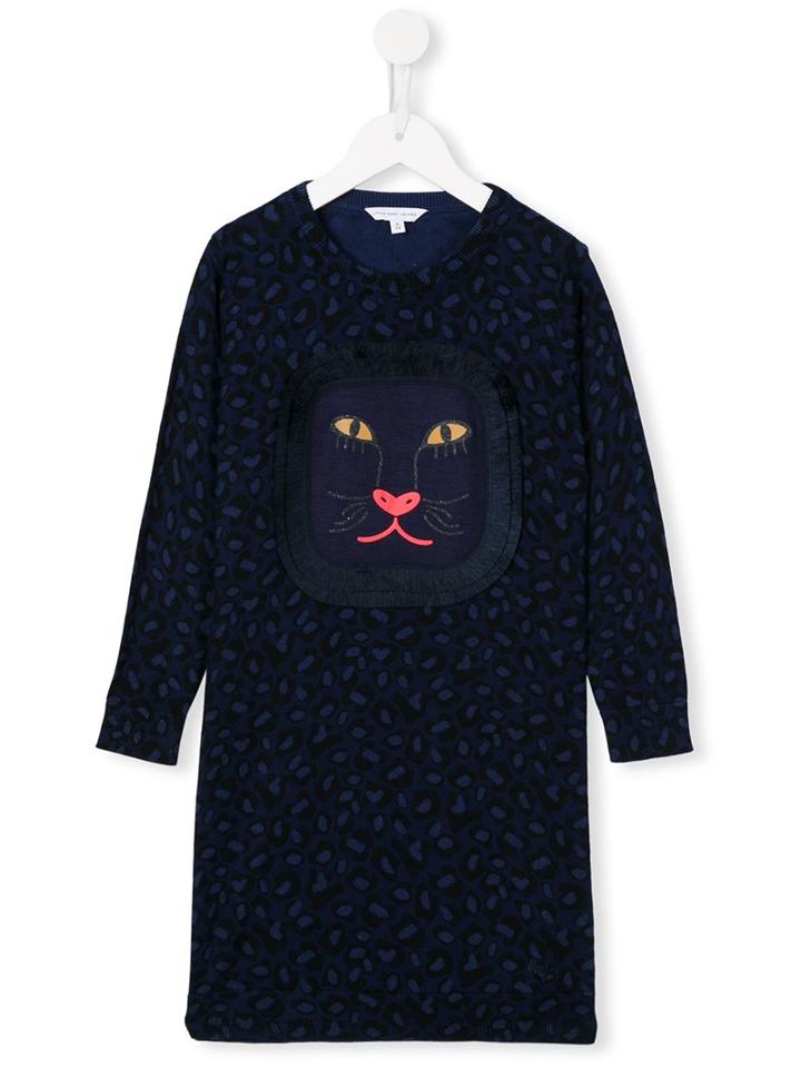 Little Marc Jacobs Leopard Knit Dress, Girl's, Size: 6 Yrs, Blue