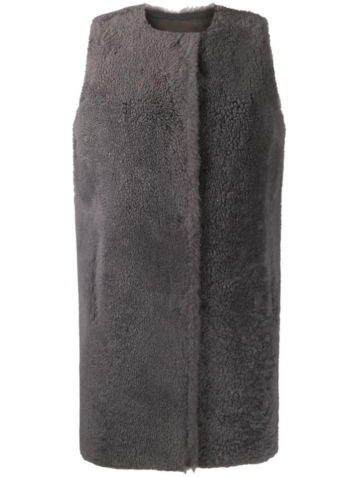 Yves Salomon Collarless Gilet - Grey