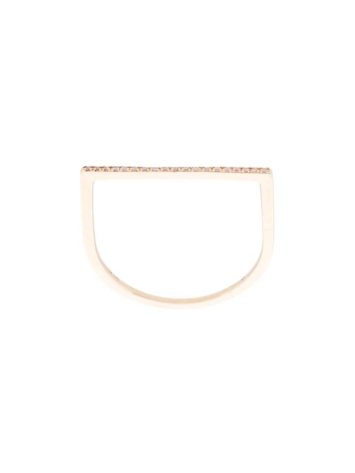 Zofia Day Thin Bar Stack Ring - Metallic
