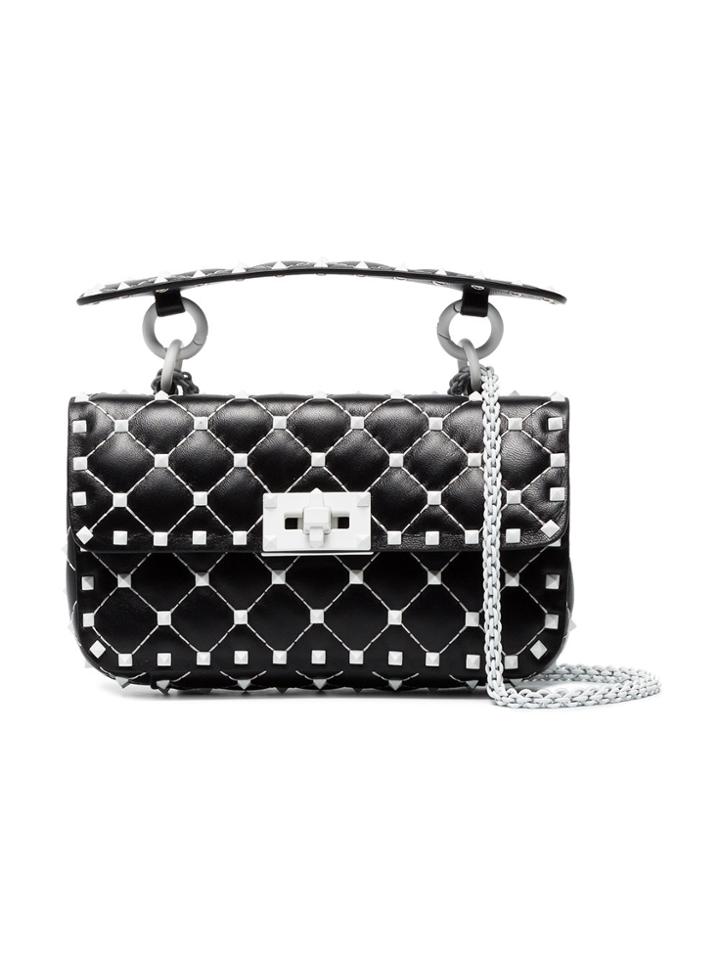Valentino Black Rockstud Spike Shoulder Bag