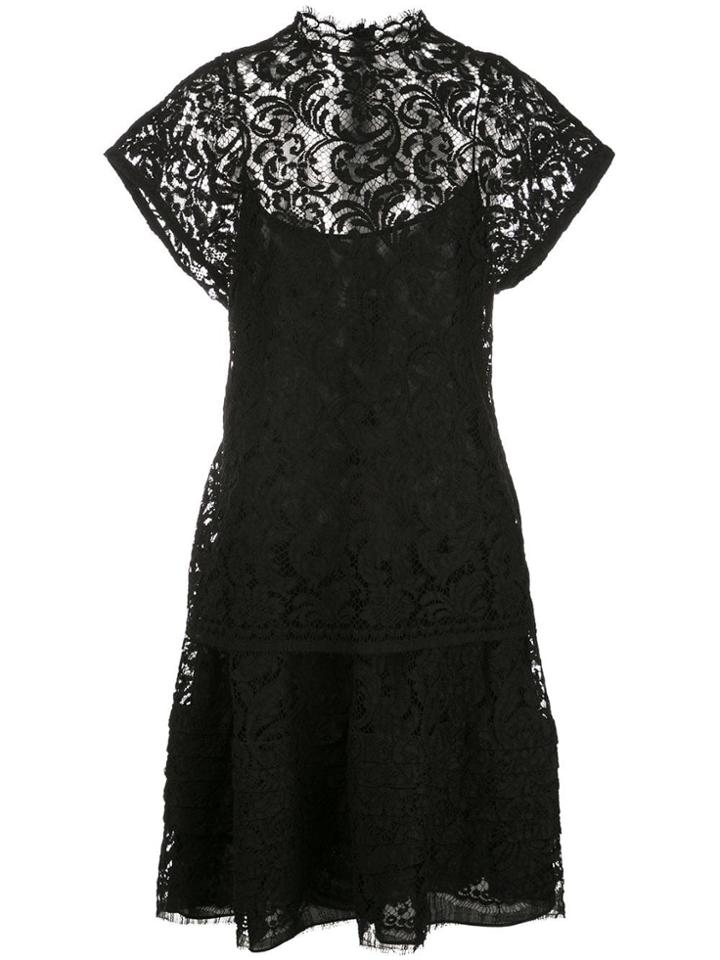 Adam Lippes Double Layer Midi Dress - Black