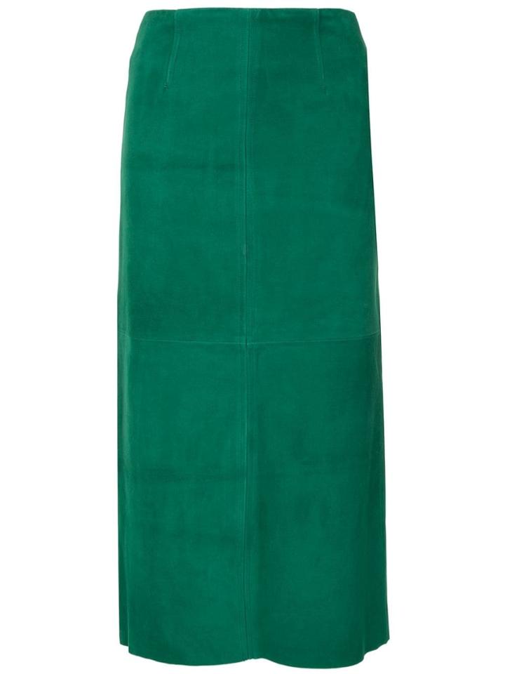 H Beauty & Youth Straight Midi Skirt - Green