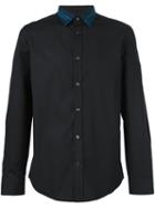 Diesel Denim Collar Shirt, Men's, Size: Xl, Blue, Cotton/polyester