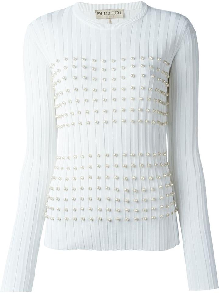 Emilio Pucci Pearl-embellished Sweater