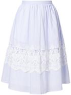 Steffen Schraut Striped Embroidered Skirt - Blue