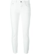 Closed Skinny Cropped Jeans, Women's, Size: 26, White, Cotton/polyester/spandex/elastane