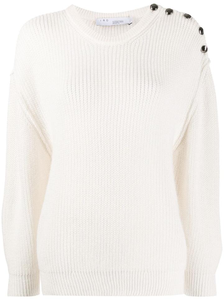 Iro Buttoned Crew Neck Jumper - Neutrals