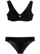 Zimmermann 'gossamer' Off-shoulder Bikini Set, Women's, Size: 2, Black, Polyamide/spandex/elastane