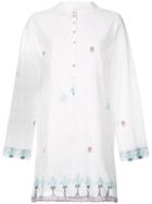 Le Sirenuse Embroidered Trim Blouse - White