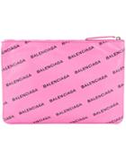 Balenciaga Bam Supermarket Clutch - Pink & Purple