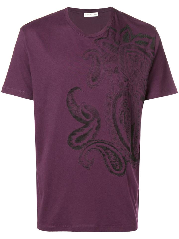 Etro Printed T-shirt - Pink & Purple
