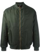 Mr & Mrs Italy Classic Bomber Jacket, Men's, Size: Small, Green, Polyamide/polyurethane/coyote Fur/viscose