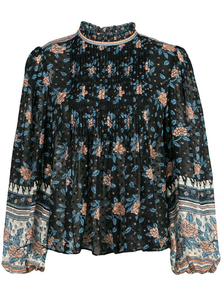Ulla Johnson Cass Floral Print Blouse - Blue