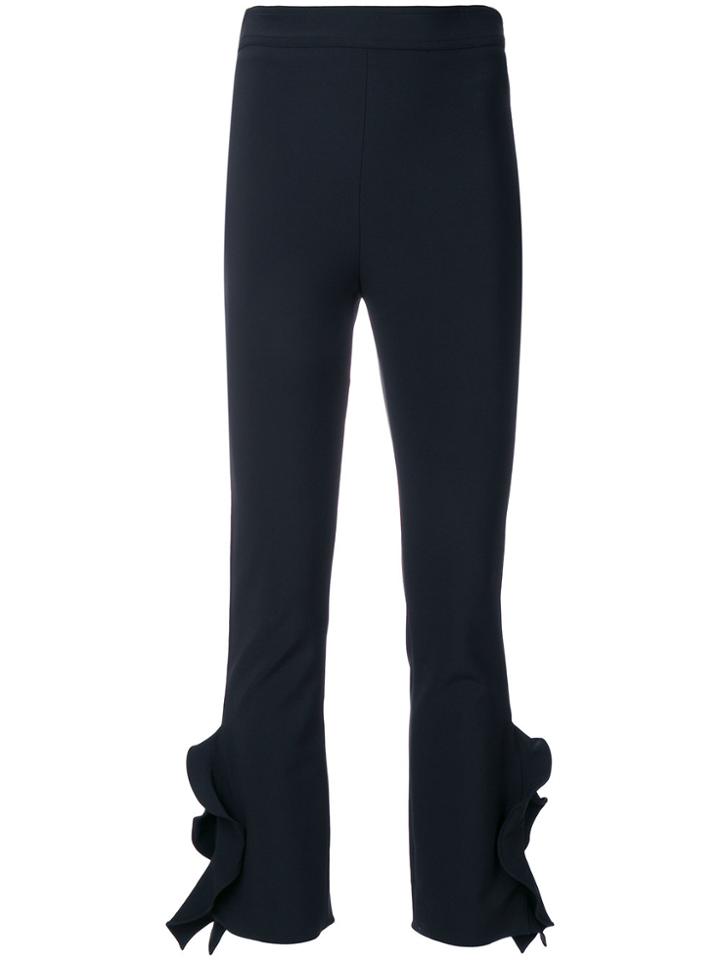 Opening Ceremony Cropped Ruffled Trousers - Black