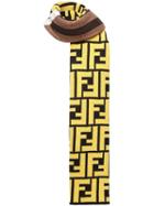 Fendi Ff Dual-pattern Scarf - Brown