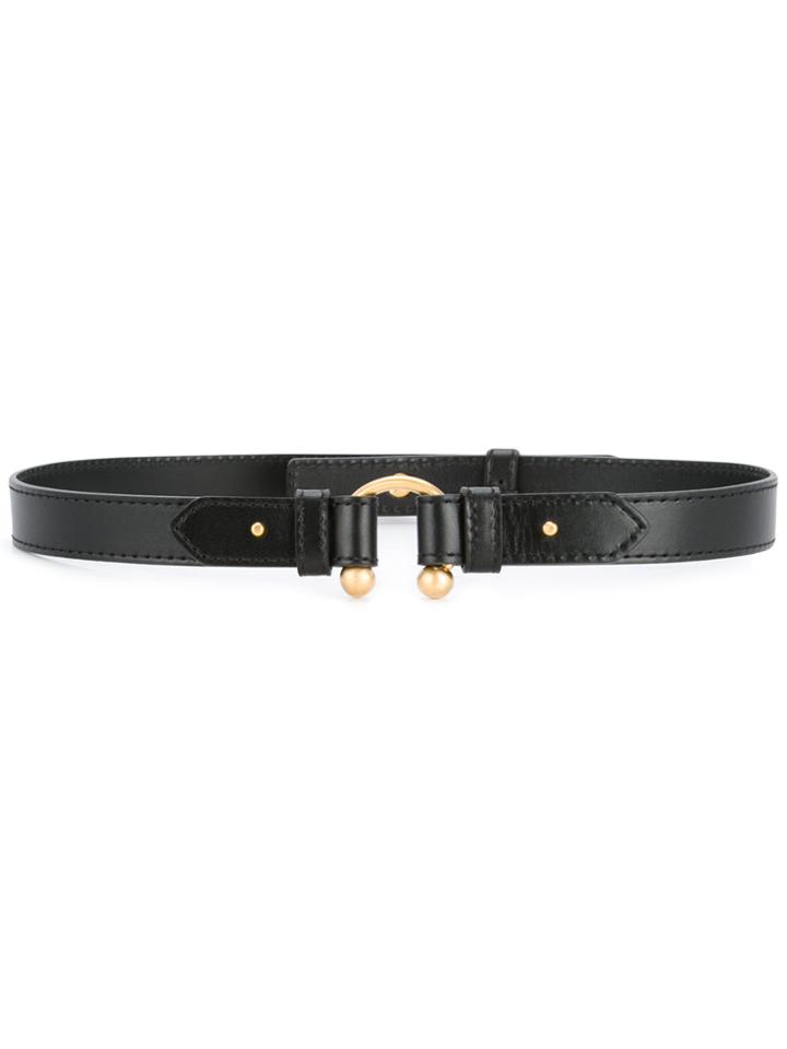 Red Valentino Piercing Buckle Belt - Black