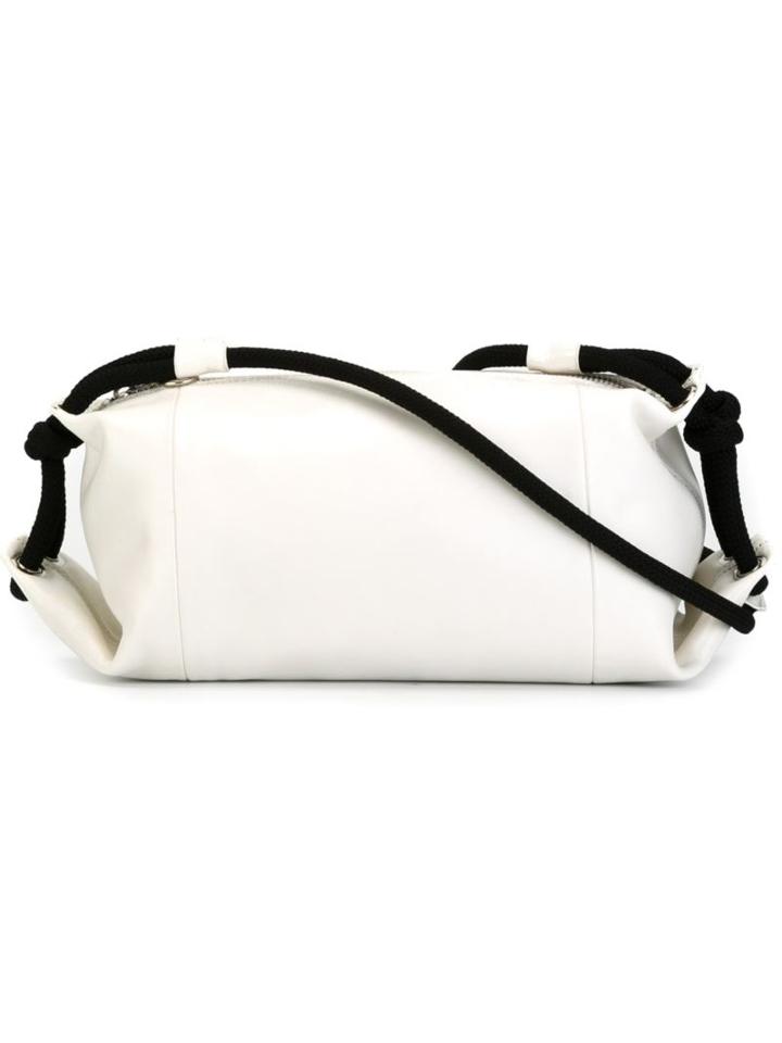 Mm6 Maison Margiela Zipped Shoulder Bag, Women's, White, Calf Leather