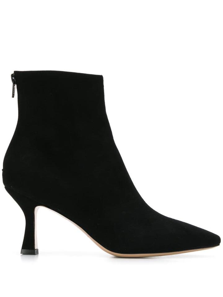 Fabio Rusconi Snakeskin Detail Ankle Boots - Black