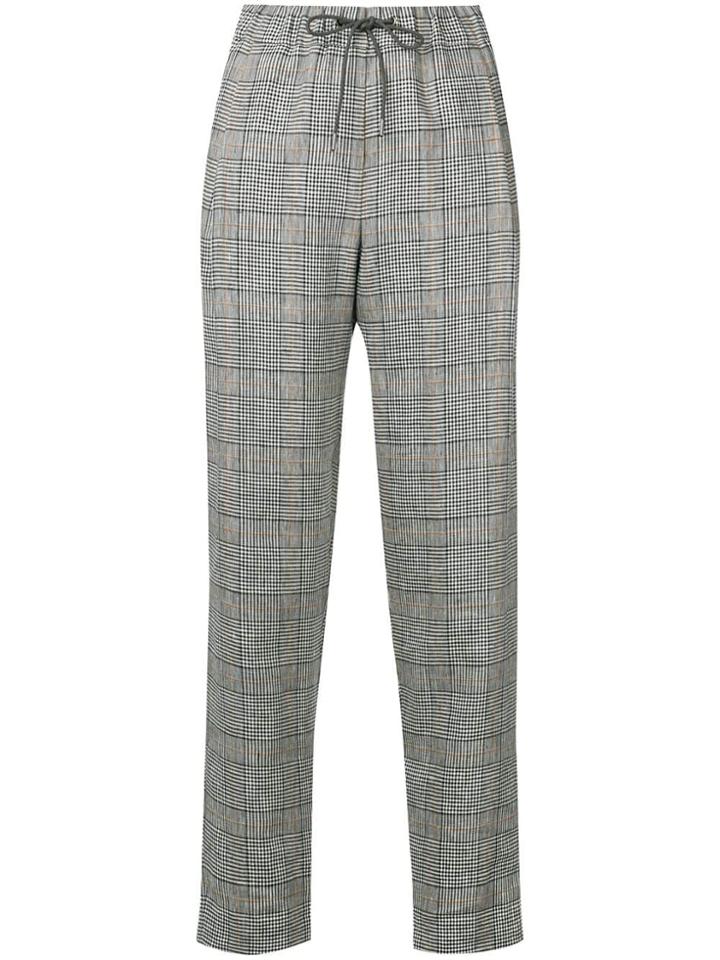 Fabiana Filippi Slim Checked Trousers - Black