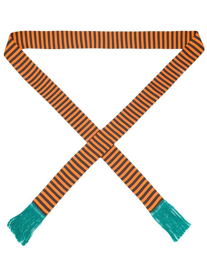 Striped Scarf, Women's, Yellow/orange, Silk, Haider Ackermann