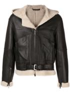 Desa Collection Shearling Zipped Jacket - Brown