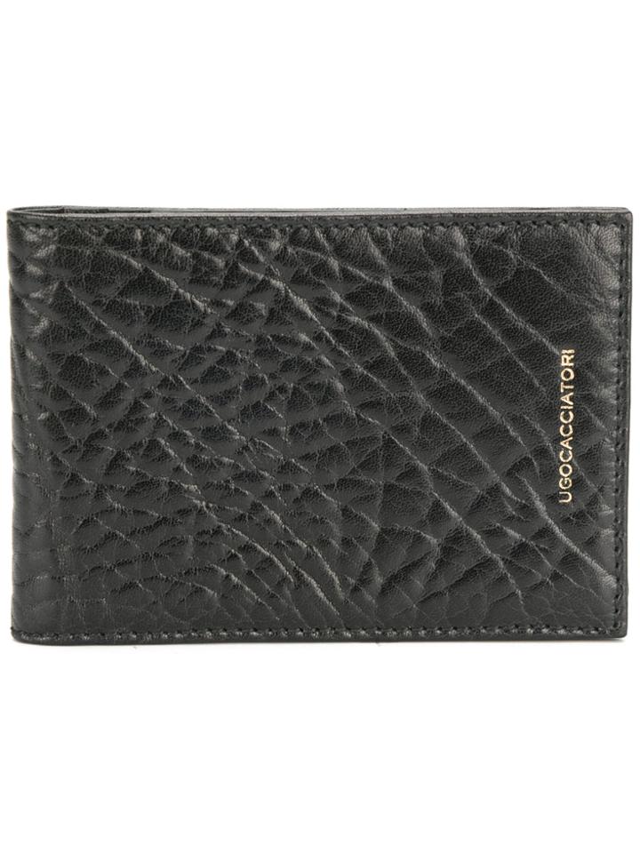 Ugo Cacciatori Snap Button Card Holder - Black