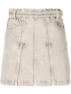 Proenza Schouler Pswl Zip Rigid Denim Skirt - Brown