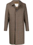 Mackintosh Dunkeld Check Pattern Coat - Brown