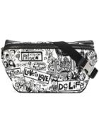 Dolce & Gabbana Graffiti Print Belt Bag - Black